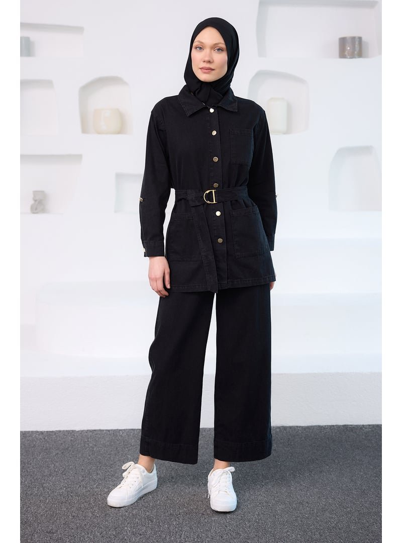 Locco Moda Siyah Rins Yıkama İkili Takım