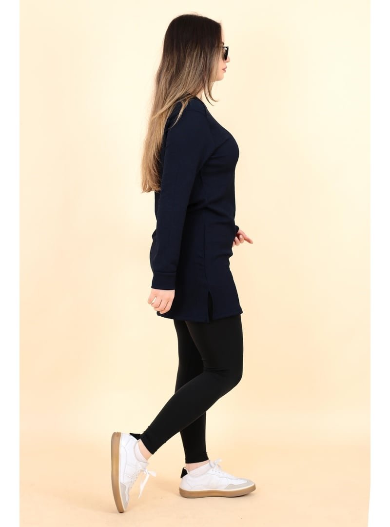 Pelsu Moda Lacivert Düztunik