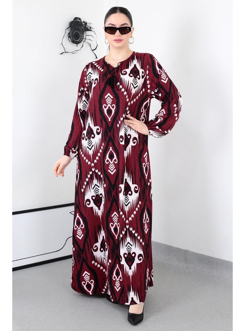 Pelsu Moda Kırmızı Boho Püsküllü Battal