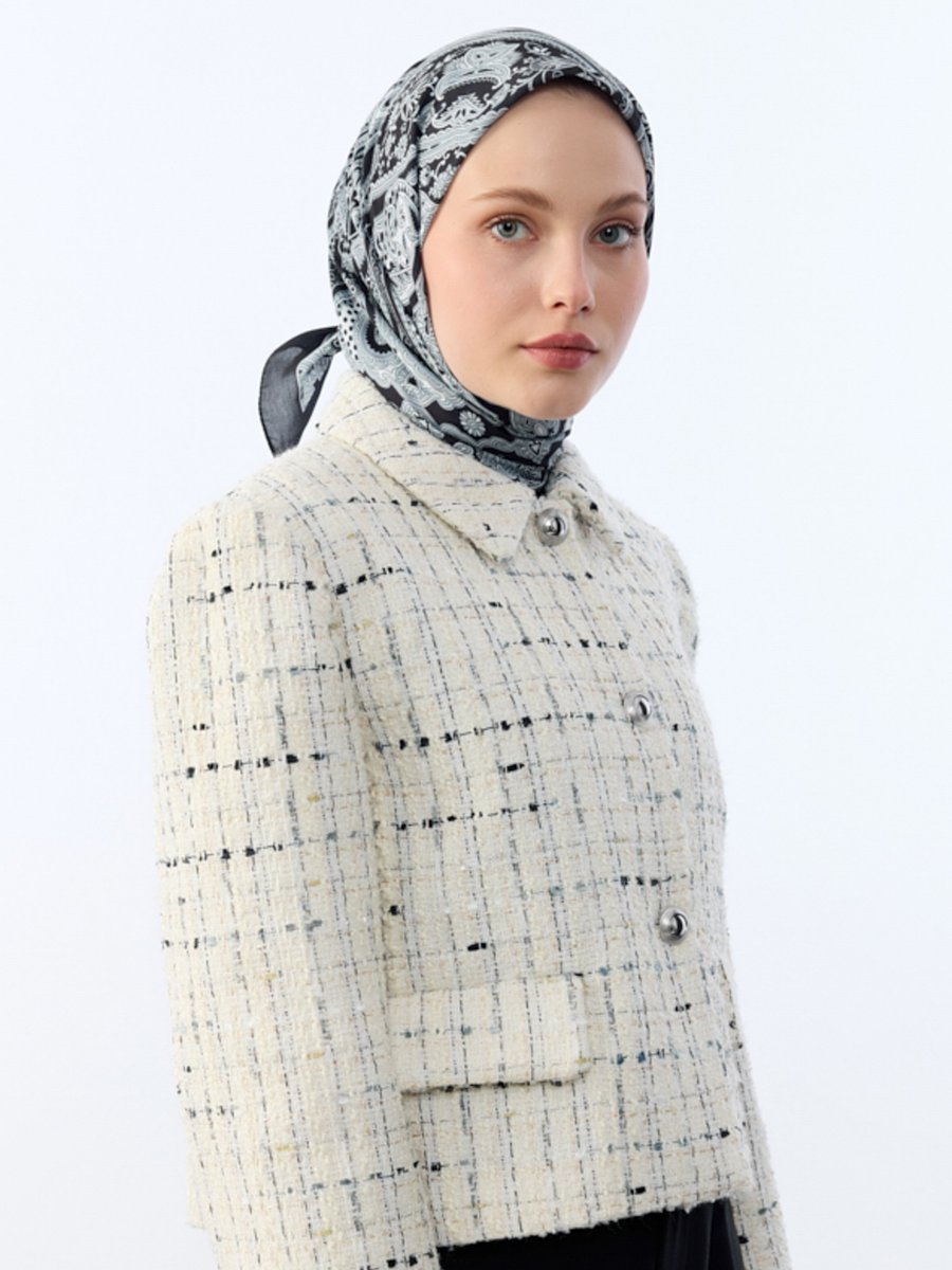 Camellia Scarfs Siyah Eşarp