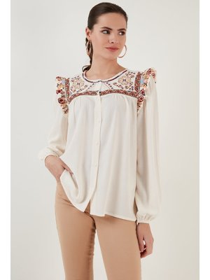 LELA Ekru Lela Gömlek