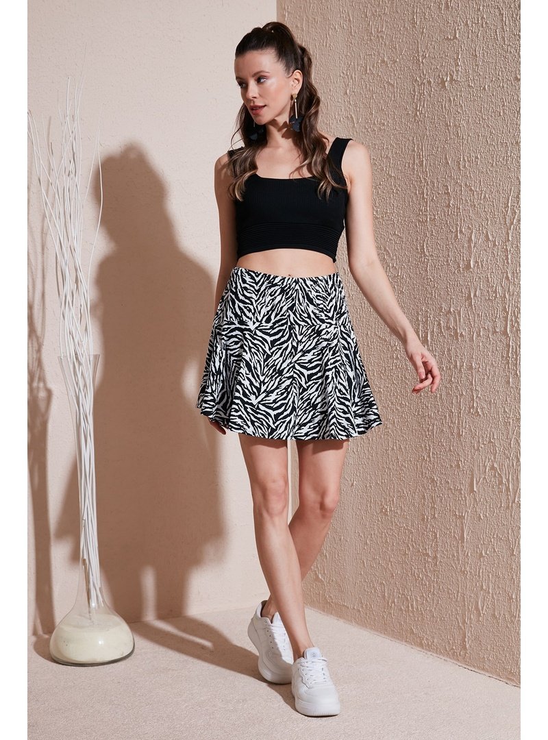 LELA Beyaz Zebra Lela Etek