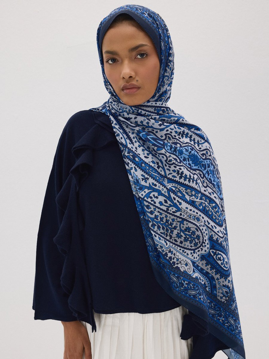 Camellia Scarfs Kot Mavi Şal