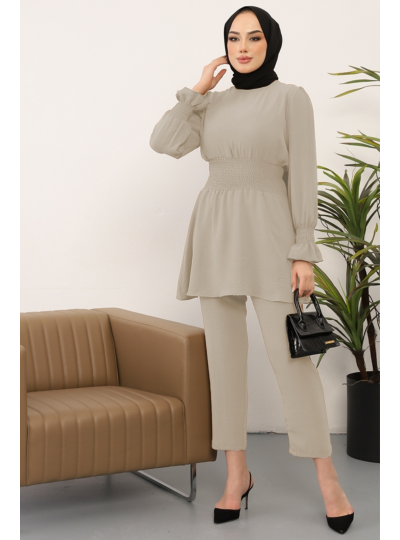 Bestenur Bej Gipeli Tunik Pantolon İkili Takım