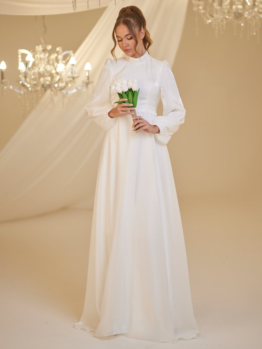 Burak Baran Fashion Beyaz Helin Nikah Abiye Elbisesi
