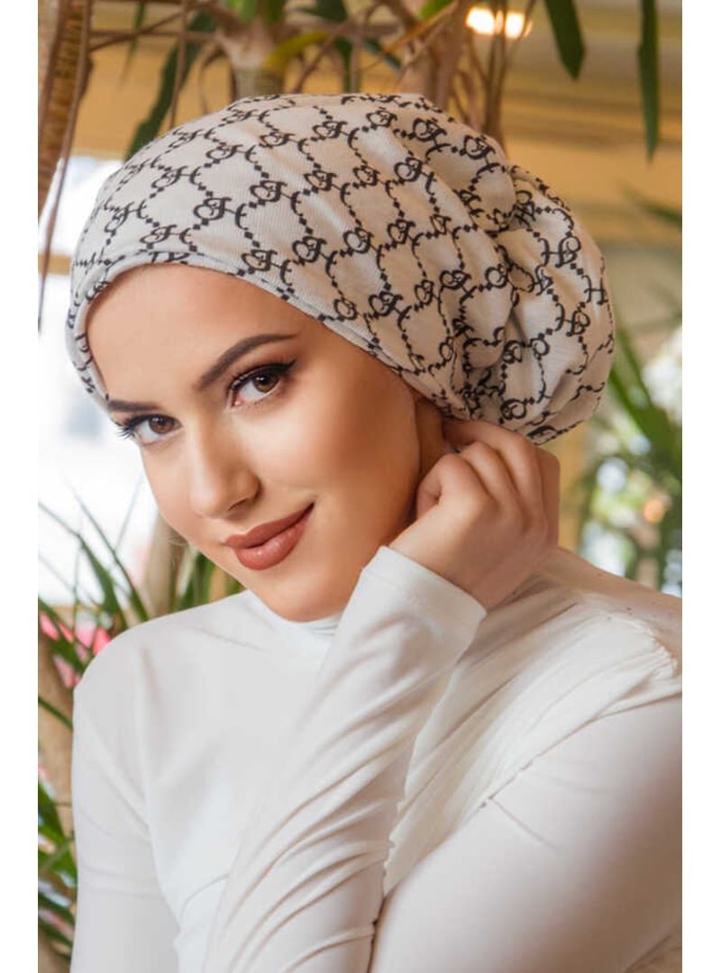 AİŞE TESETTÜR Hat Desen Çağla Hazır Türban