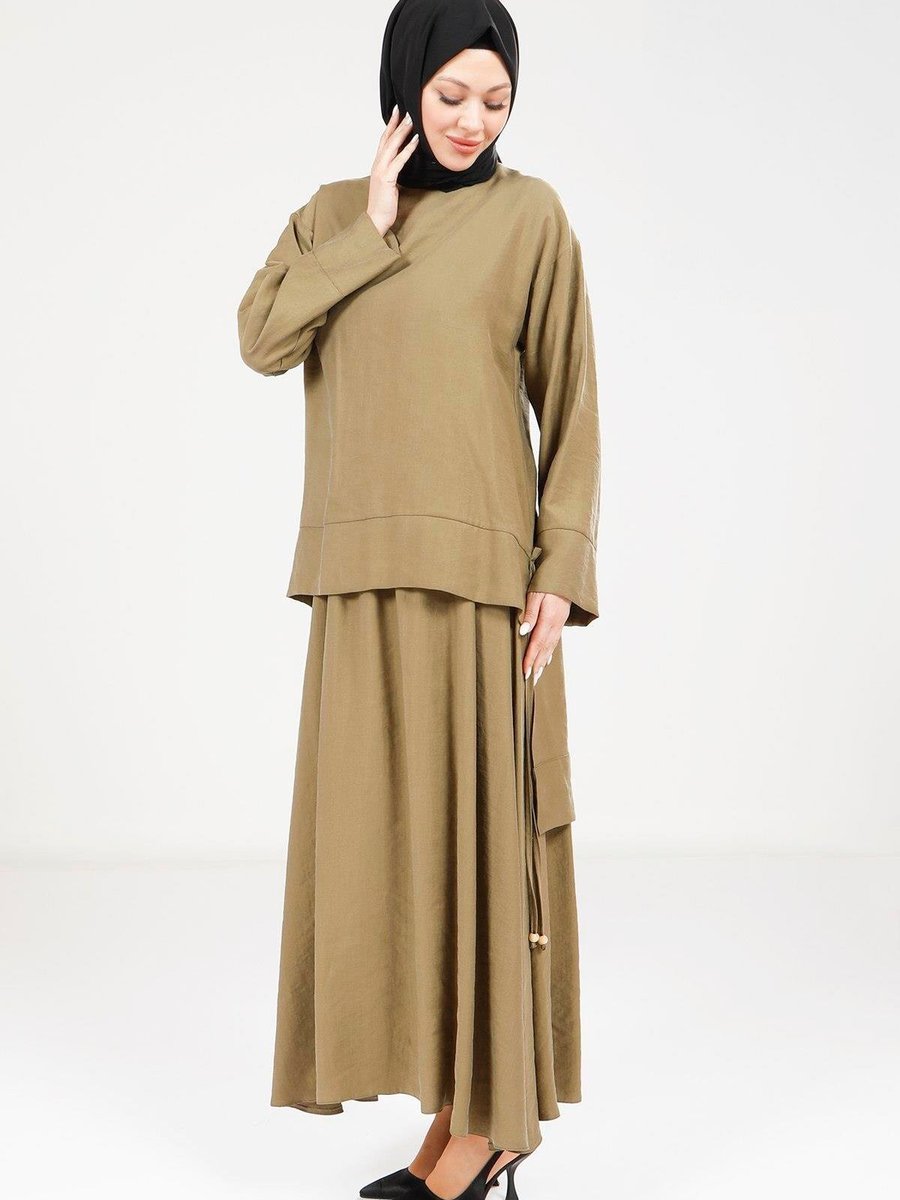 Beyza Haki Tunik Etek