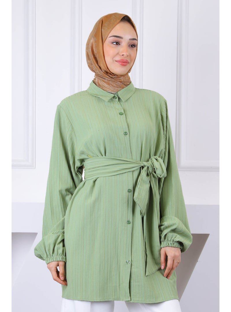 İmaj Butik Haki Bel Kuşaklı Tunik