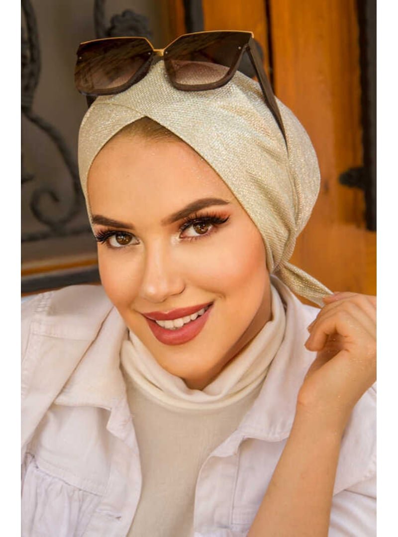 AİŞE TESETTÜR Abiye Çapraz Bone