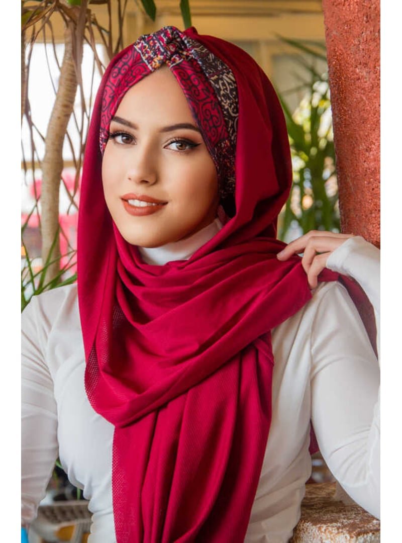 AİŞE TESETTÜR Etnik Desen Burgu Hazır Şal