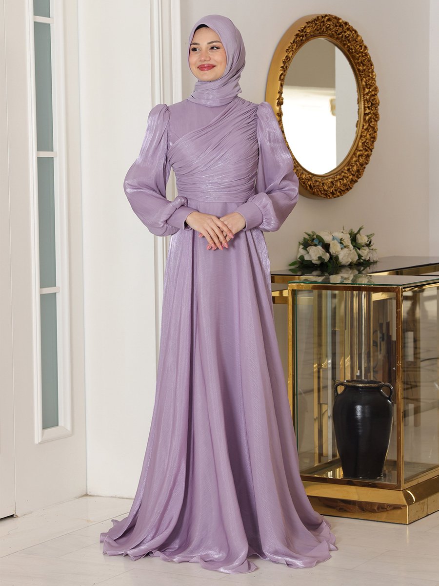 Azra Design Lila Bahar Abiye Elbise