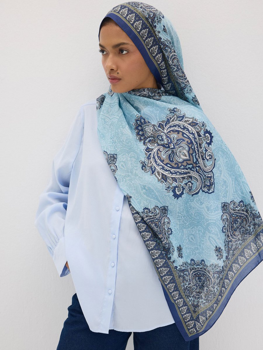 Camellia Scarfs Mavi Şal