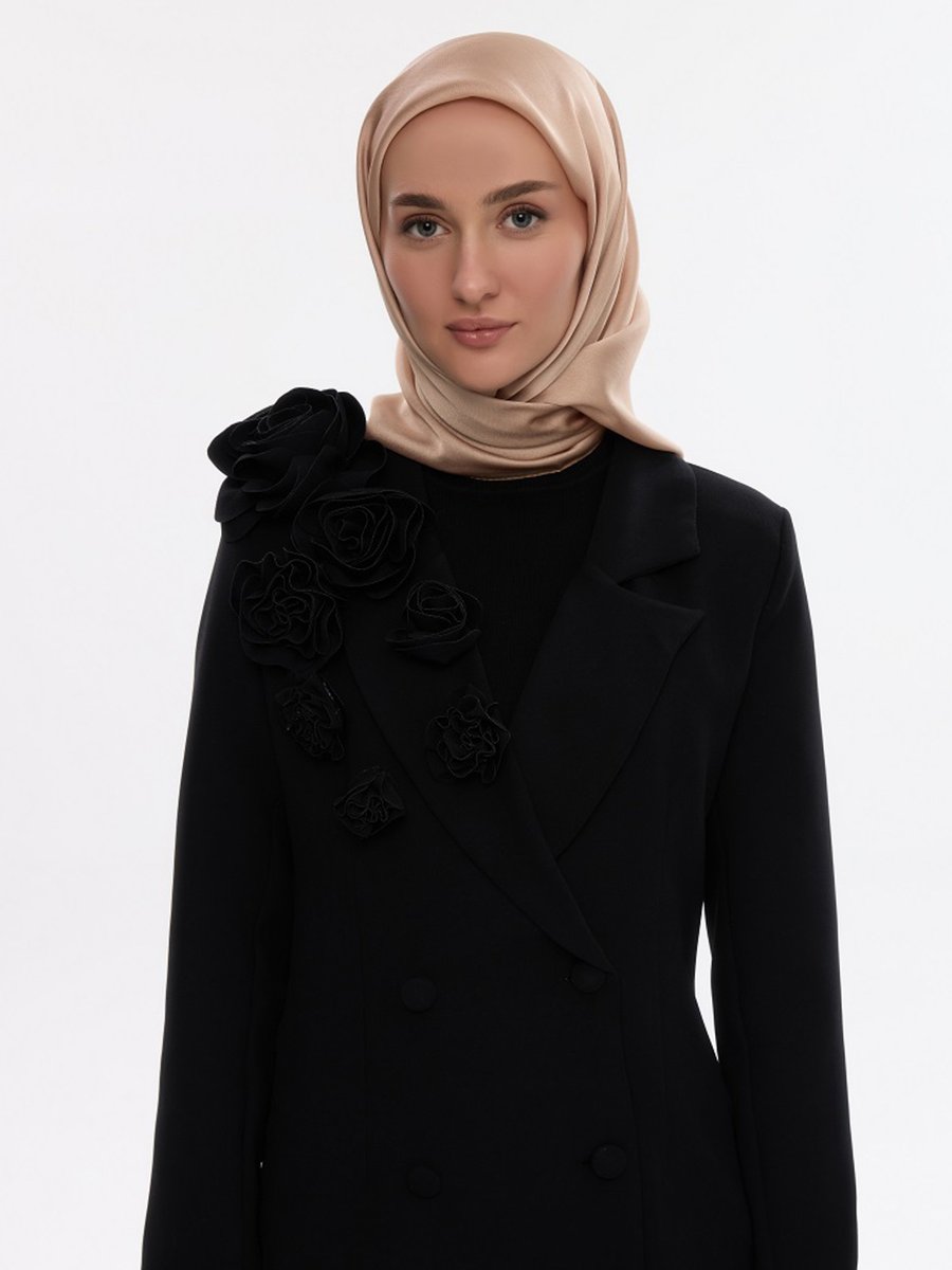 Camellia Scarfs Gold İdol Saten Janjan Eşarp
