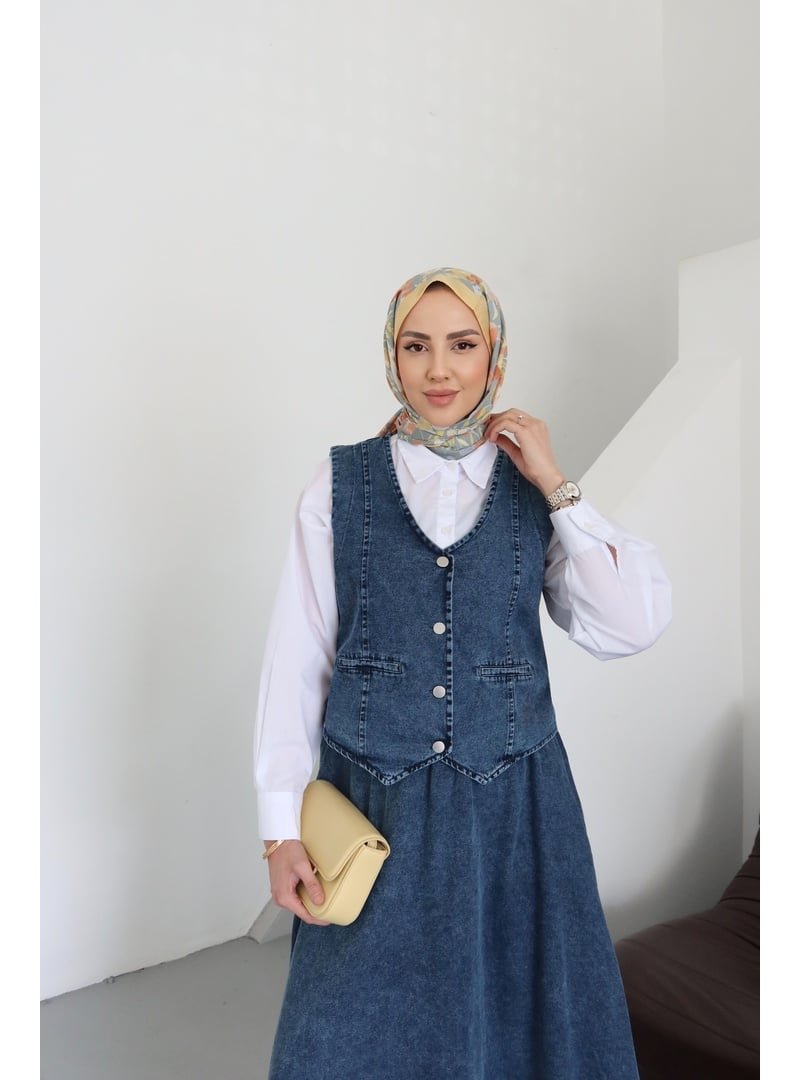 Modatavil Kot Yelekli Etekli Takım