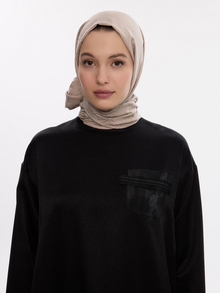 Camellia Scarfs Kumtaşı İpeksi Jakar V Desen Şal