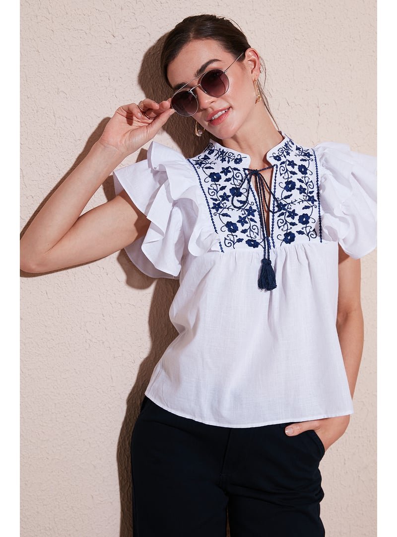 LELA İndigo Lela Bluz Beyaz