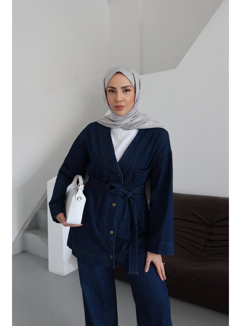 Modatavil Kemer Detaylı Kot Takım