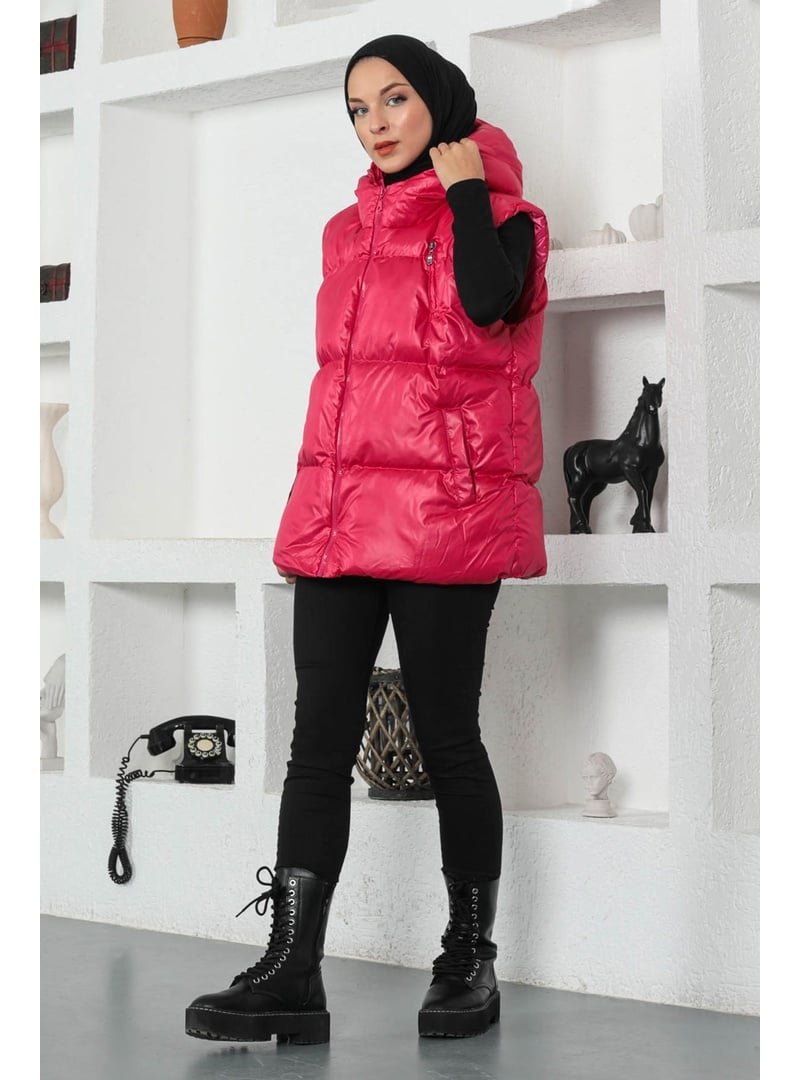 MISSVALLE Pembe Boyfriend Şişme Yelek