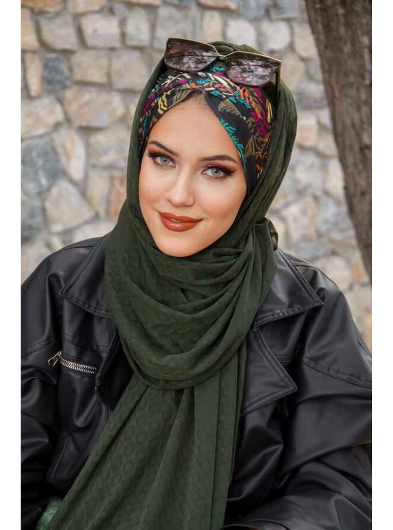 AİŞE TESETTÜR Çiçek Desen Hazır Şal