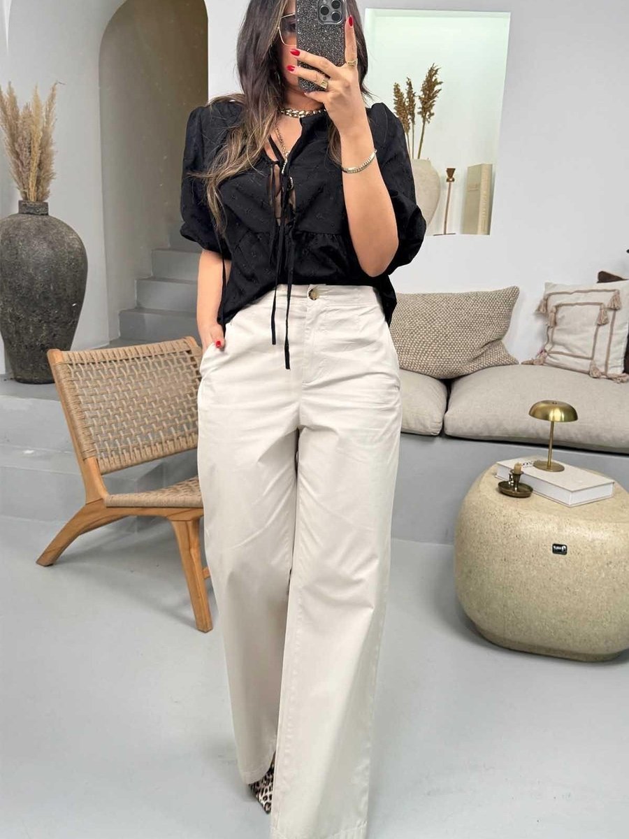 Sohotique By P Taş Arka Bel Lastik Boru Paça Pantolon