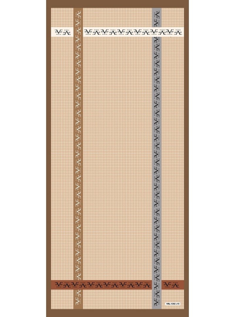 19v69 ITALIA Logolu Desen Pavia Seri Şal Askısı İle Birlikte 90x200 Cm Sütlü Kahverengi