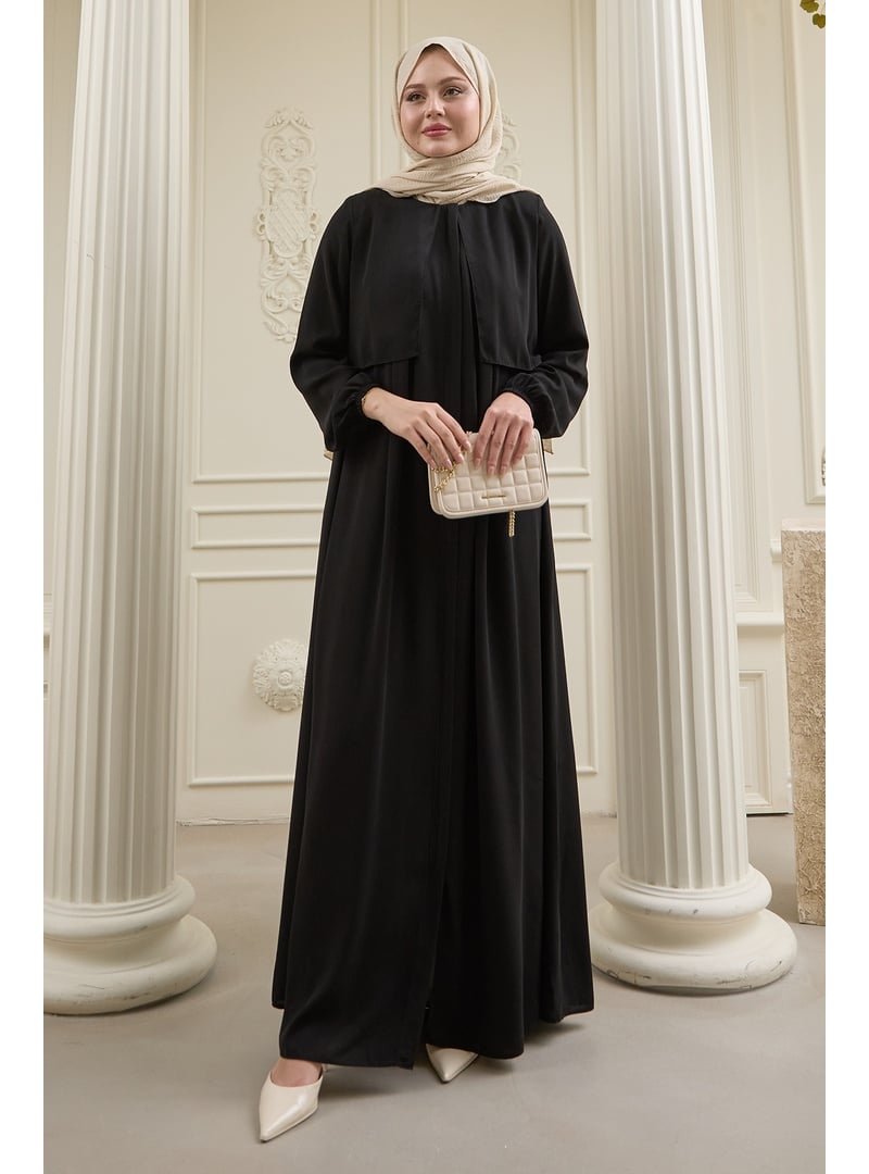 InStyle Bolero Detaylı Siyah Ferace