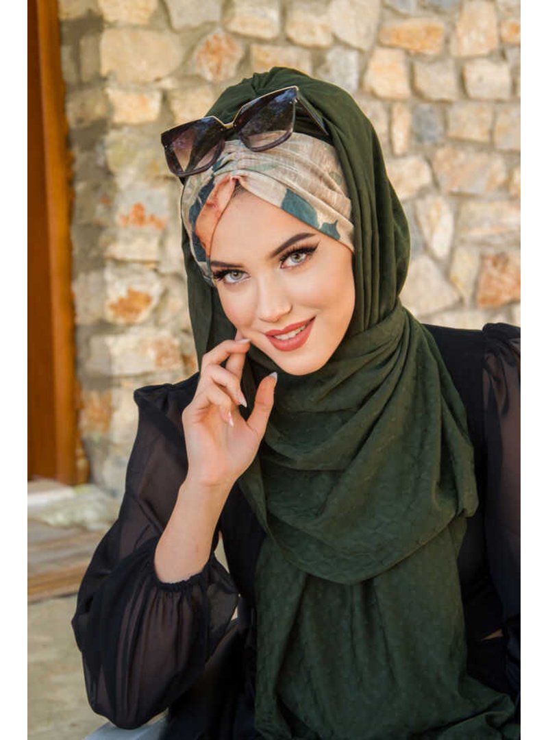 AİŞE TESETTÜR Çiçek Desenli Hazır Şal
