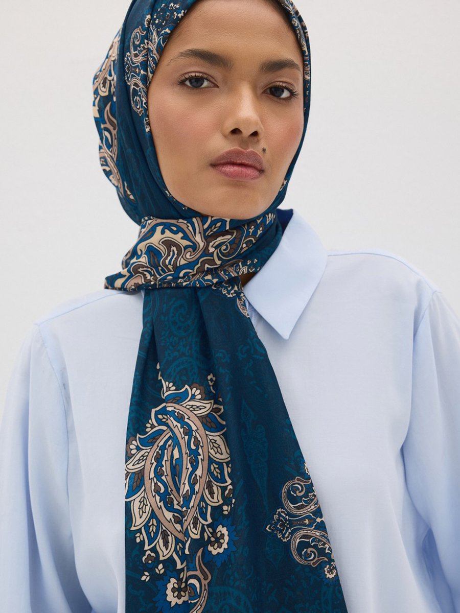 Camellia Scarfs Petrol Şal