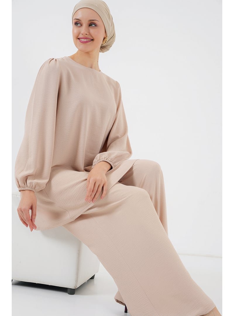 Bigdart Krem Ayrobin Tunik Pantolon Alt Üst Takım