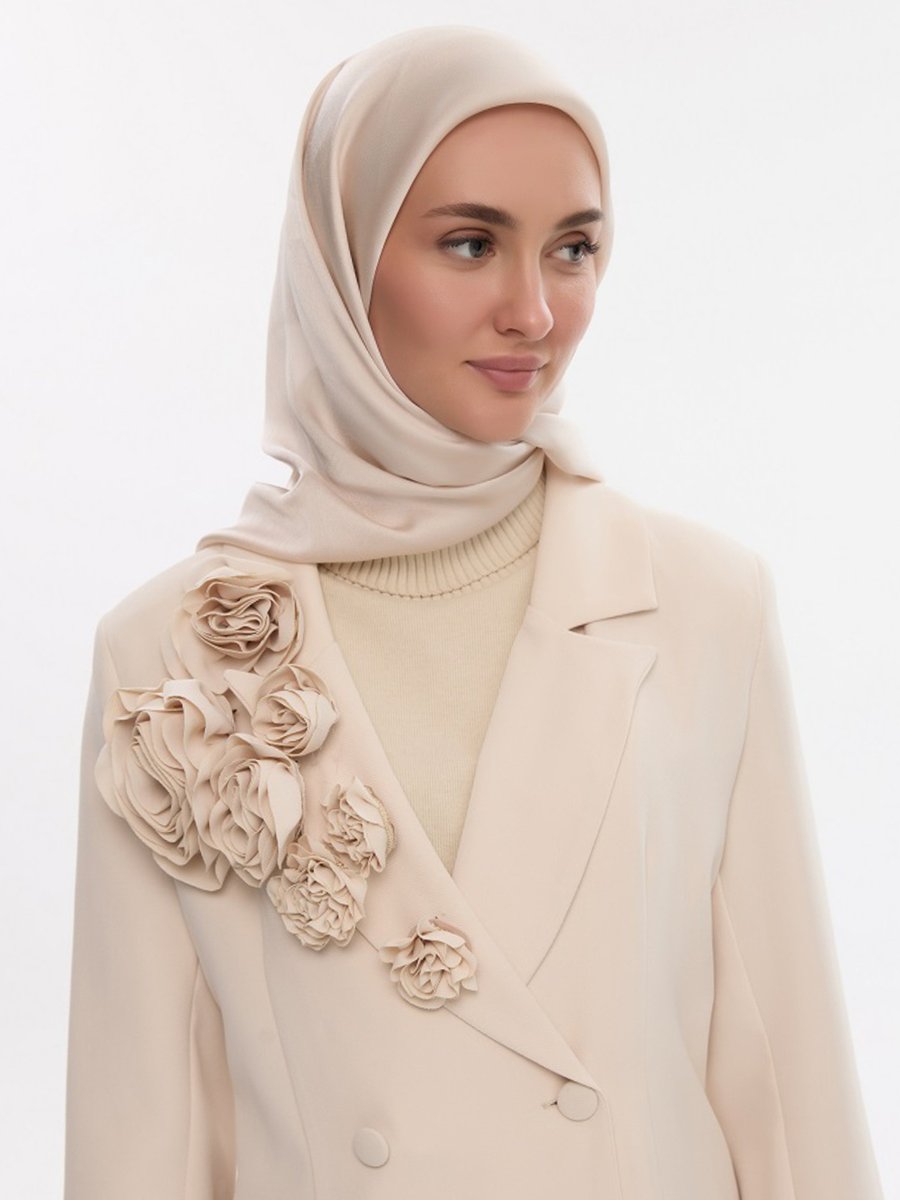Camellia Scarfs İdol Saten Janjan Eşarp Taş