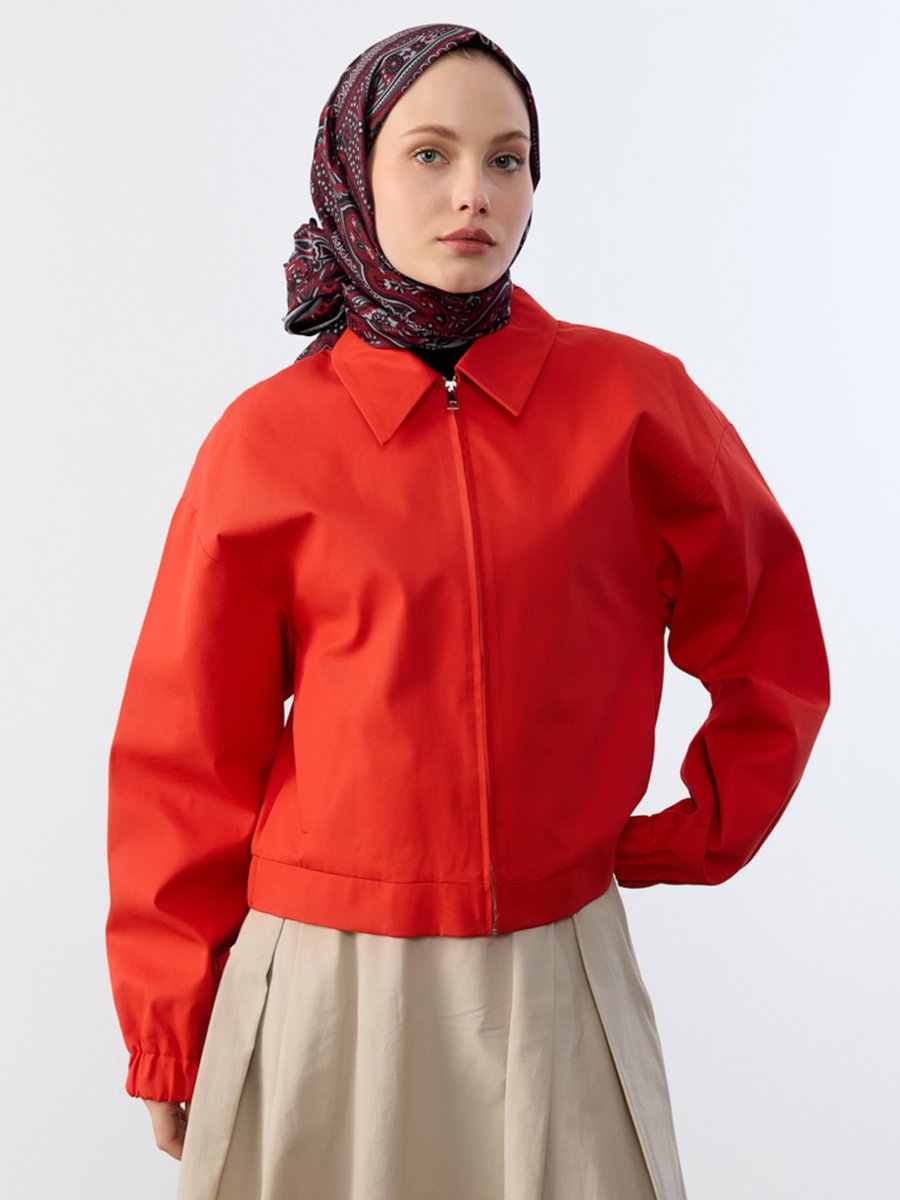 Camellia Scarfs Kırmızı Retro Etnik Desen Pamuk Soft Şal