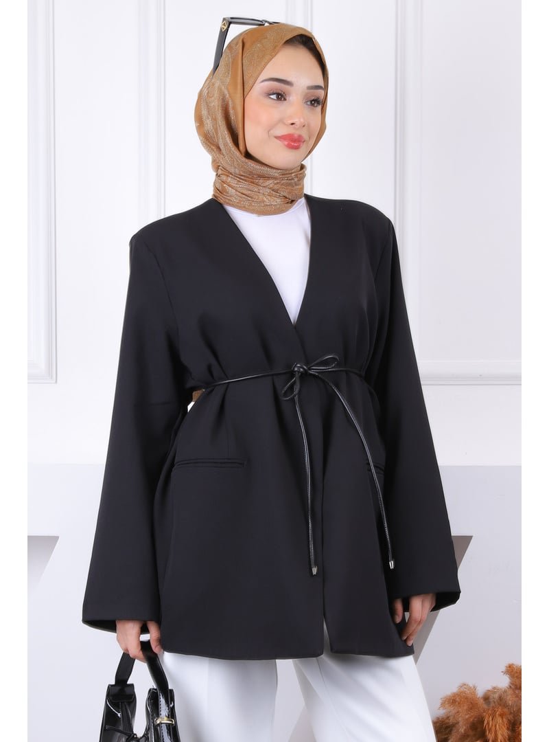 İmaj Butik Siyah Astarlı Ceket