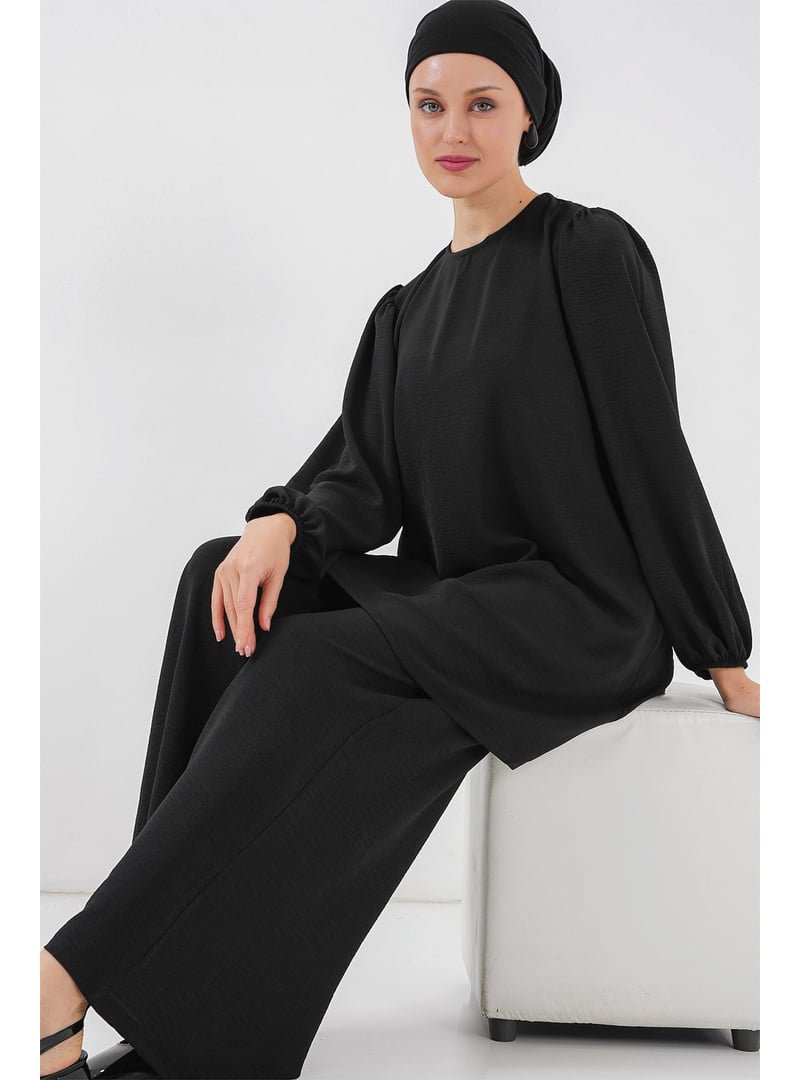 Bigdart Siyah Ayrobin Tunik Pantolon Alt Üst Takım