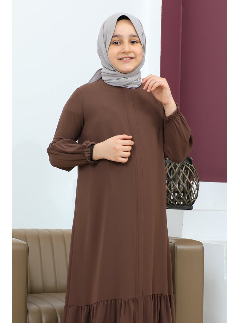 Kadeem Giyim Camel Eteği Büzgülü Ferace(çocuk)