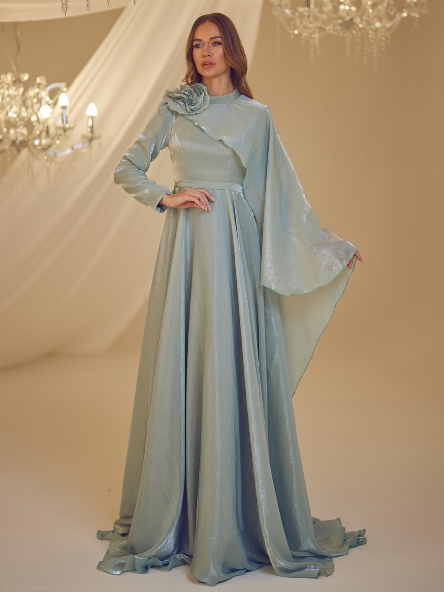Burak Baran Fashion Mint Yeşili Duru Abiye Elbise