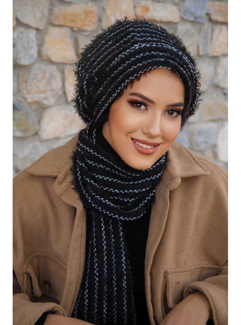 AİŞE TESETTÜR Desenli Bere