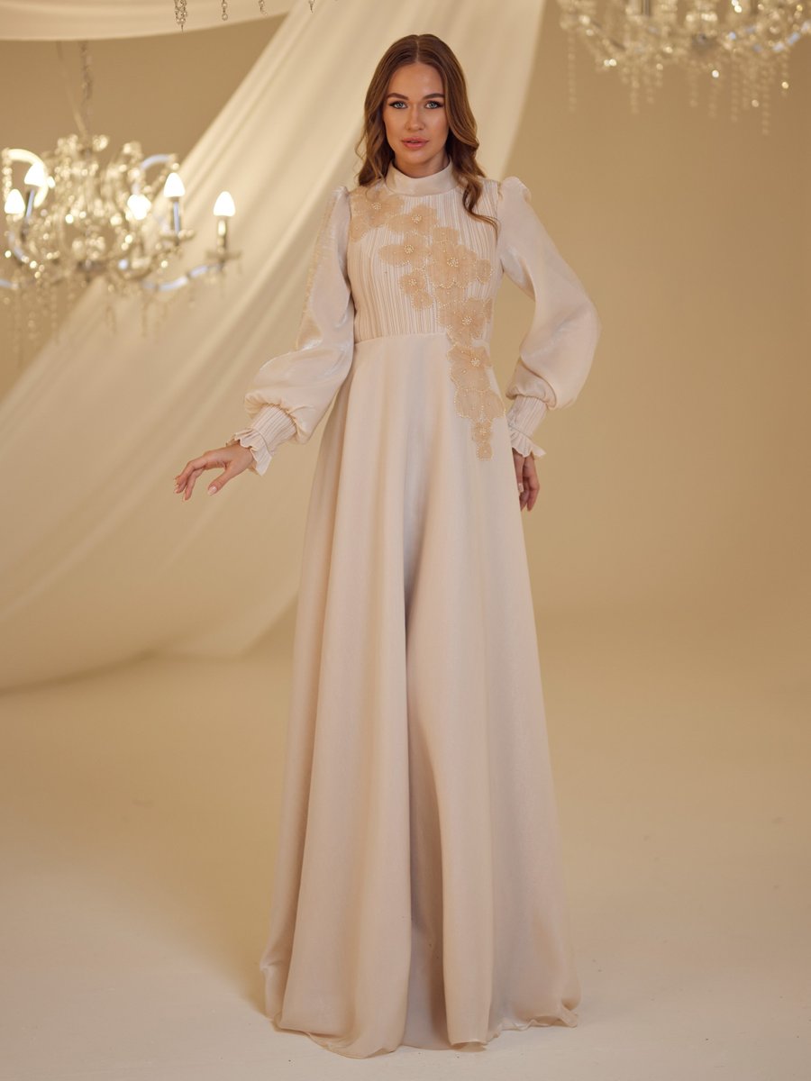 Burak Baran Fashion Vizon Nil Abiye Elbise