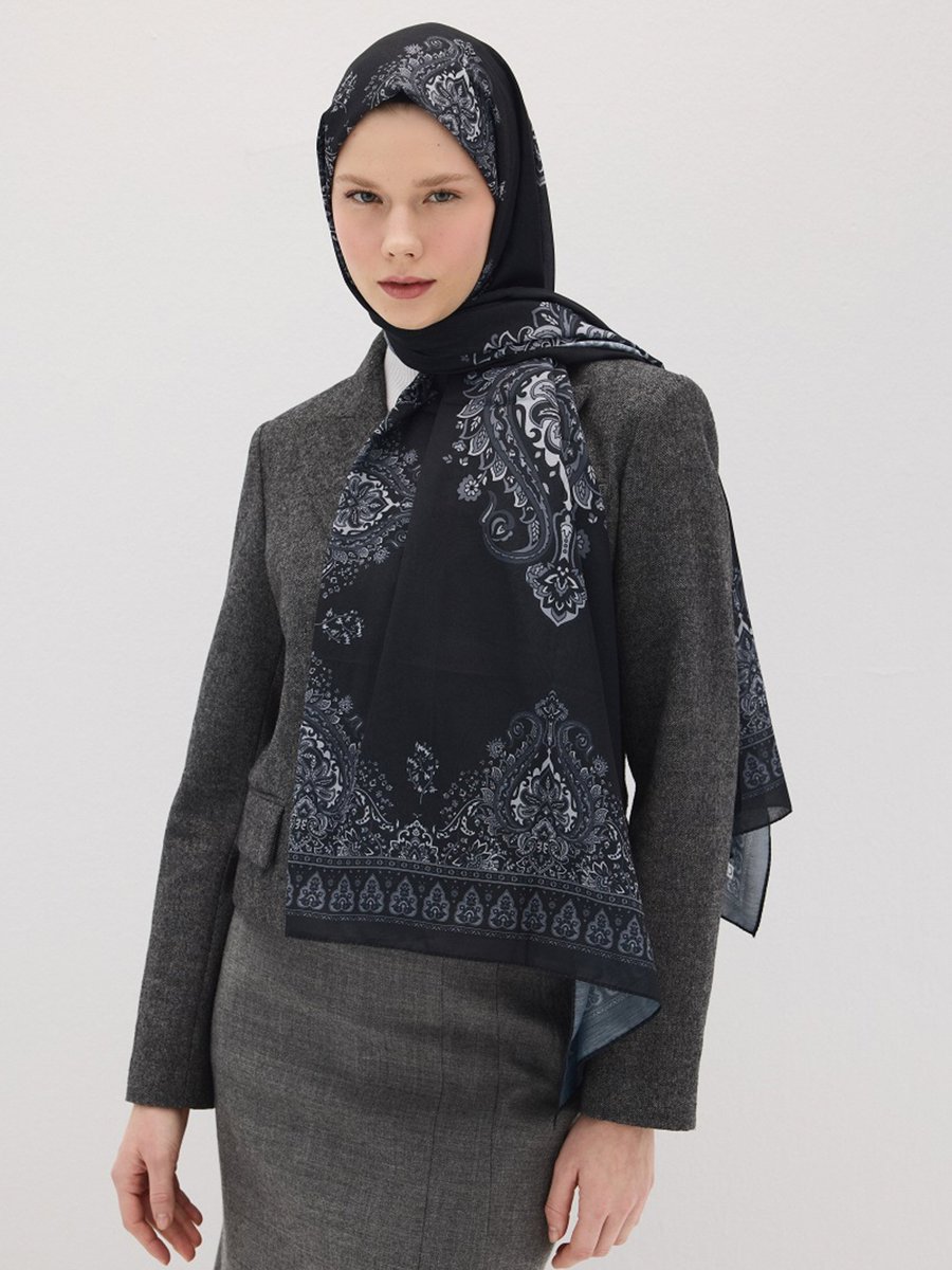 Camellia Scarfs Siyah Şal