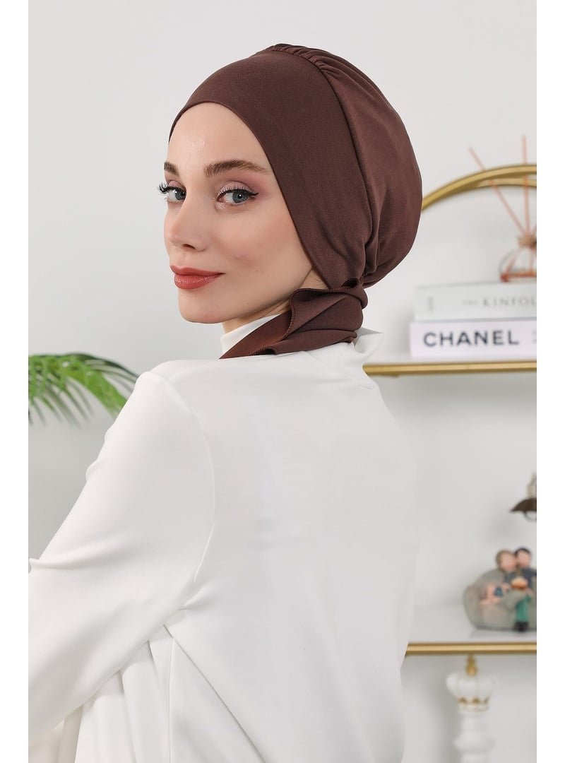 Aisha`s Design 49o Kahverengi Dört Mevsim Kullanıma Uygun Bone,b