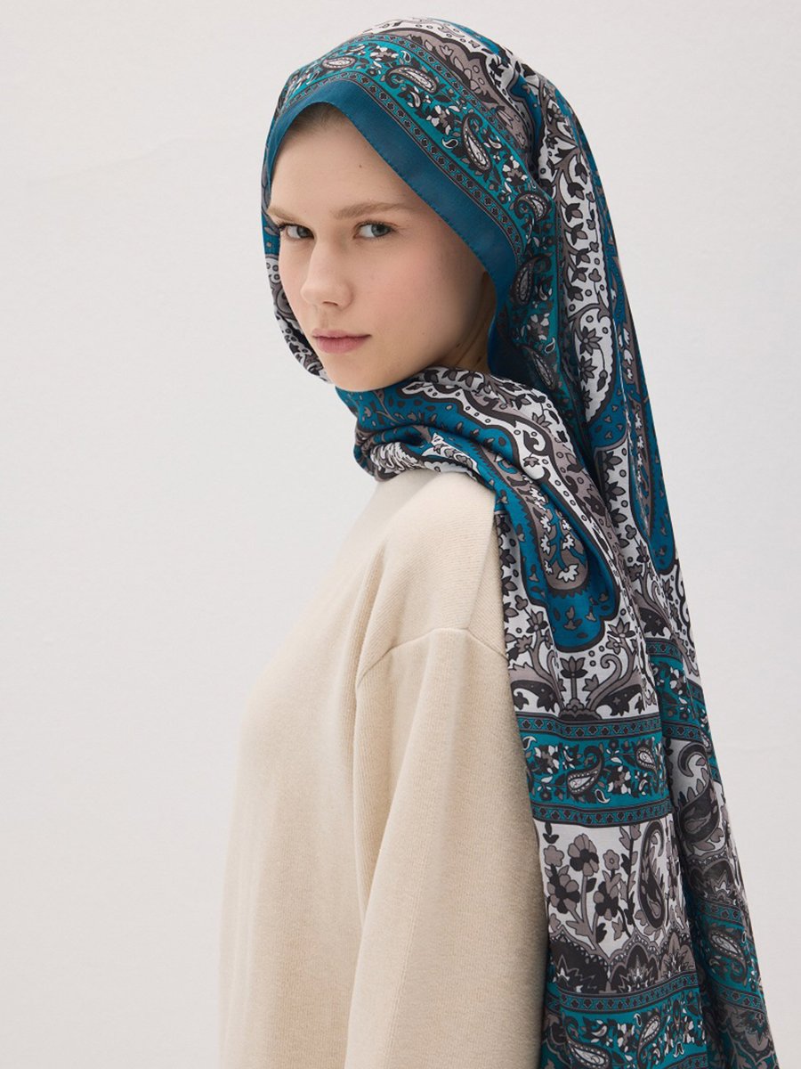 Camellia Scarfs Petrol Şal