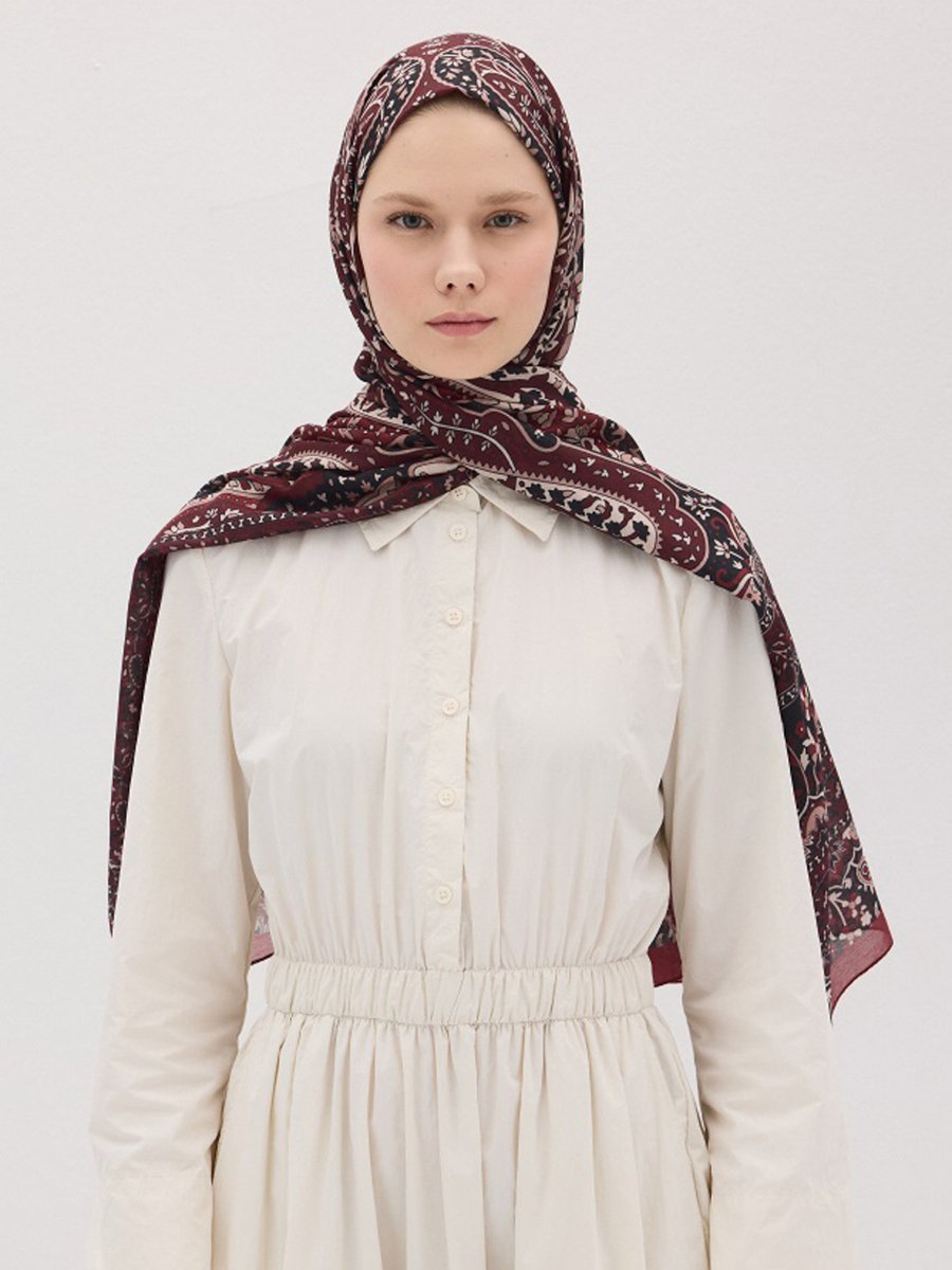 Camellia Scarfs Bordo Şal