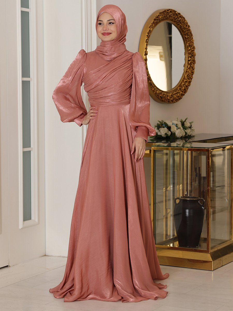 Azra Design Tarçın Bahar Abiye Elbise