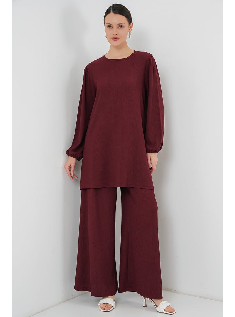 Bigdart Bordo Tunik Pantolon Alt Üst Takım