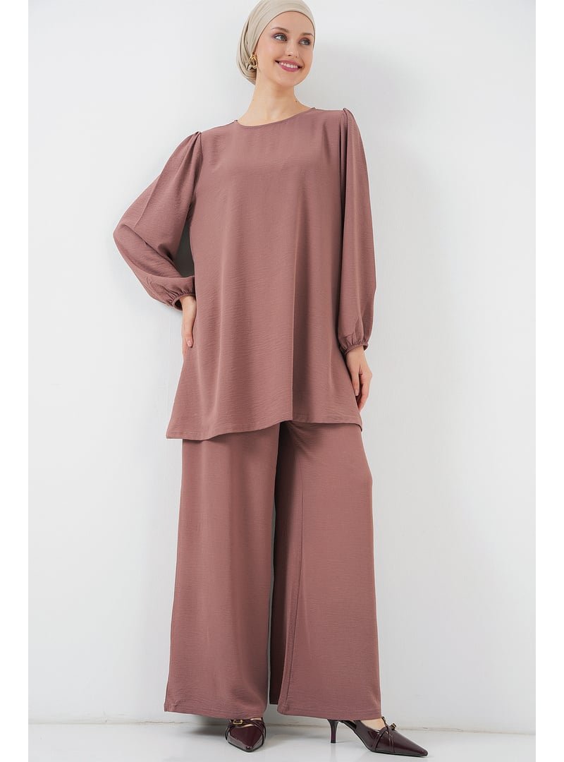 Bigdart Gül Kurusu Ayrobin Tunik Pantolon Alt Üst Takım