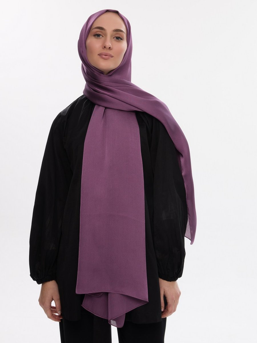 Camellia Scarfs Mürdüm İdol Saten Janjan Şal