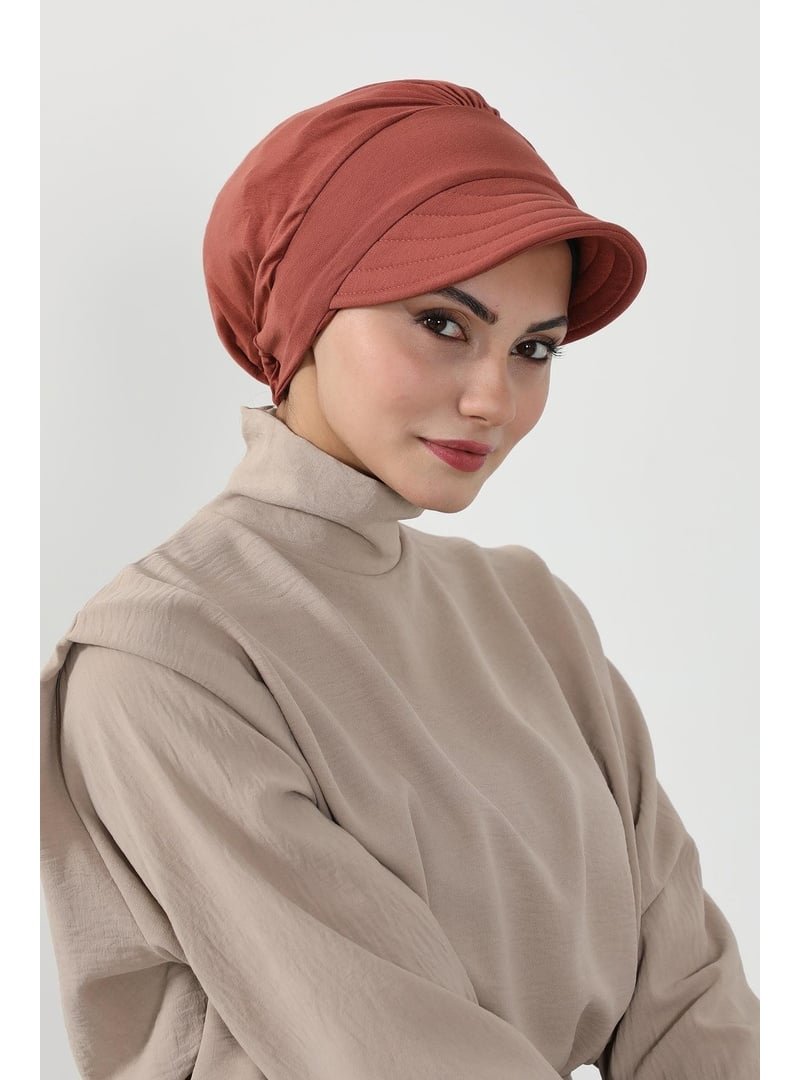 Aisha`s Design Tarçın Siperlikli Penye Şapka Bone,b