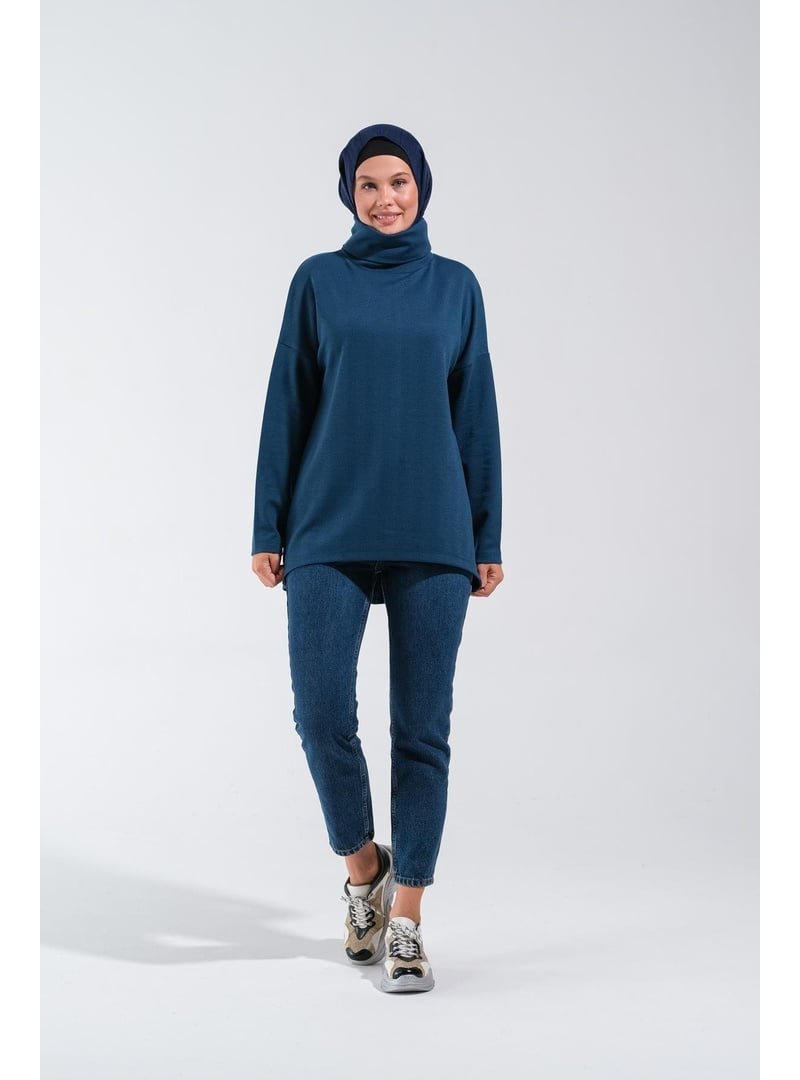 Plistre 2249_geniş Yüksek Yakalı Tunik
