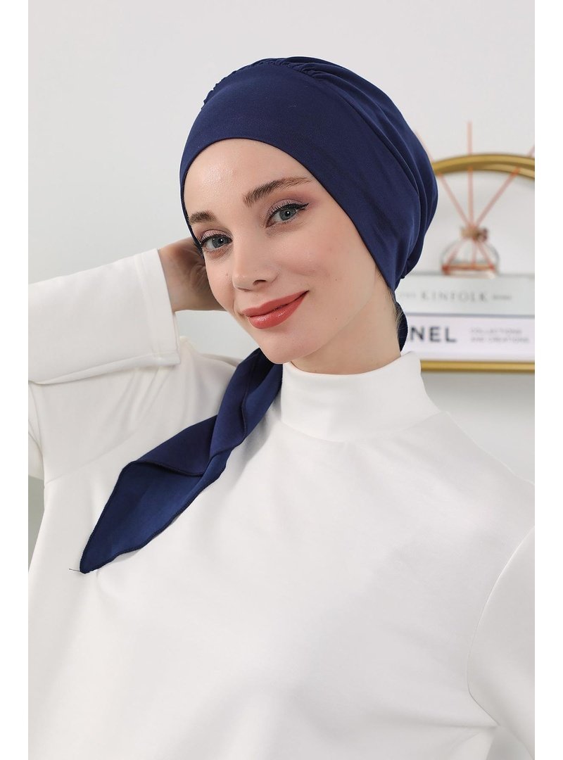 Aisha`s Design 49o Lacivert Dört Mevsim Kullanıma Uygun Bone,b