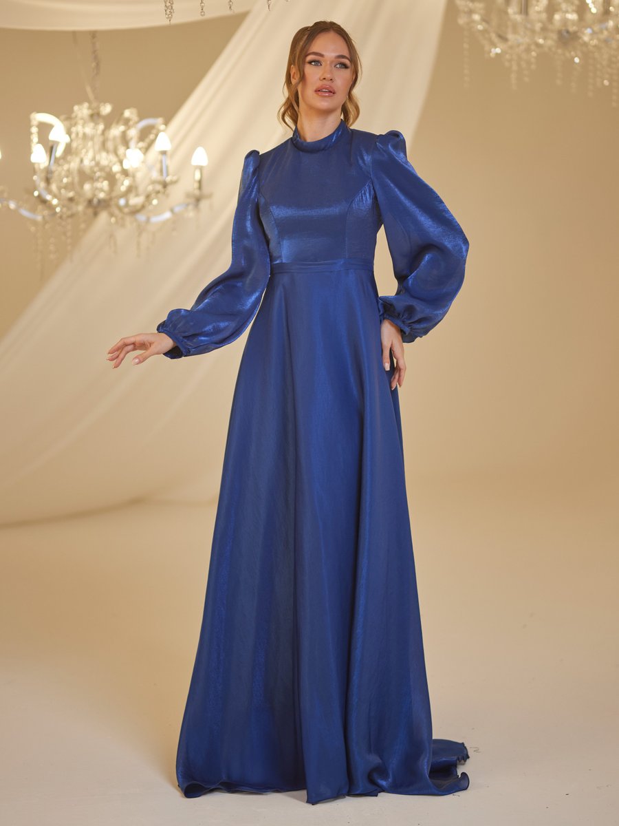 Burak Baran Fashion Lacivert Helin Abiye Elbise