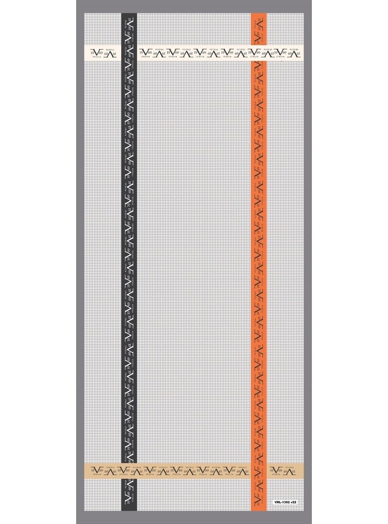 19v69 ITALIA Logolu Desen Pavia Seri Şal Askısı İle Birlikte 90x200 Cm Gümüş Renkli